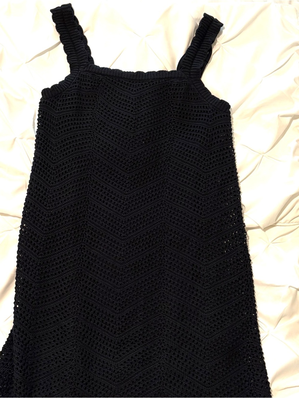 A New Day Black Crochet Beach Cover Up, Size XS and NWT